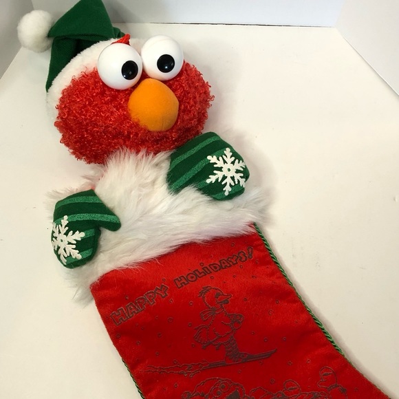 Kurt Adler 2012 Sesame Street Elmo Happy Holidays Christmas Stocking Plush Toy - Picture 2 of 6